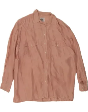 VINTAGE Womens Shirt Blouse EU 46 XL Pink Seamless Shoulder Construction Non Iron