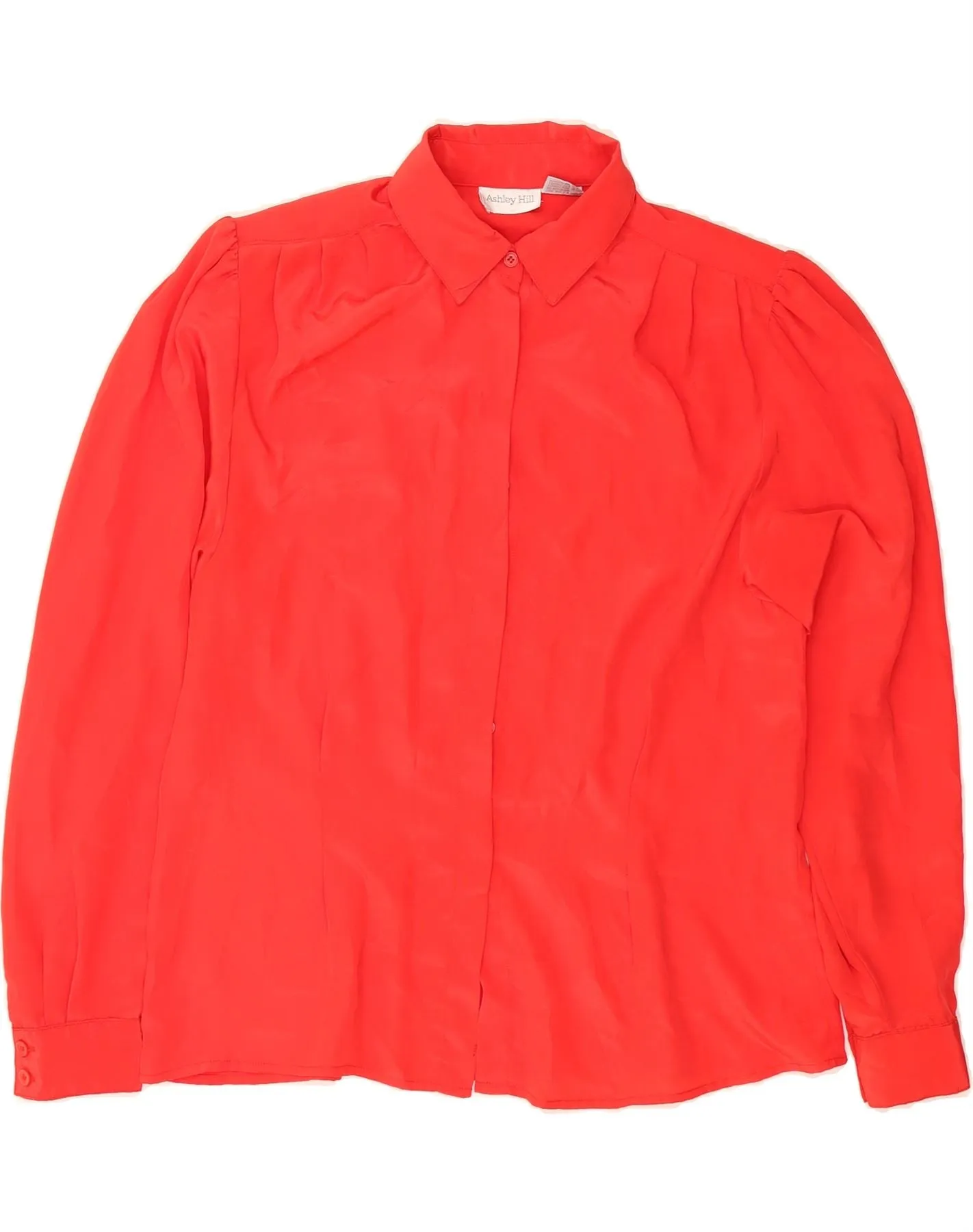 Versatile Styling ASHLEY HILL Womens Shirt Blouse US 12 Large Red Polyester