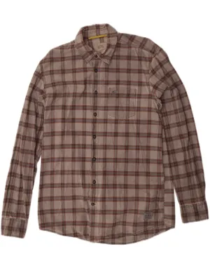 CAMEL ACTIVE Mens Regular Fit Shirt Medium Grey Check Cotton wrinkle free Dynamic Design