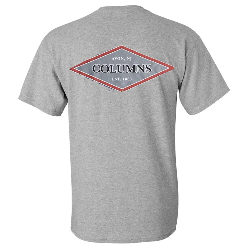 Col-Diamond T-Shirt Gray Casual Appeal Reinforced Shoulder Stitching