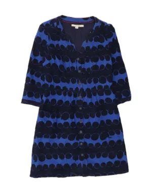 BODEN Womens Shirt Dress UK 12 Medium  Blue Spotted Cotton Smooth Texture