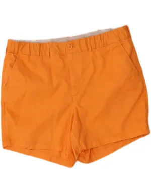 Durable Buttons Durable Fabric EDDIE BAUER Womens Boyfriend Mid Rise Chino Shorts US 18 2XL W42 Orange