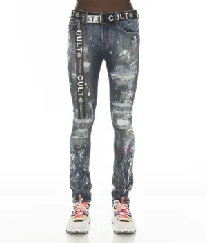 Brunch Outfit Traveler Gear PUNK SUPER SKINNY STRETCH w/ACAI BELT IN CHAOS