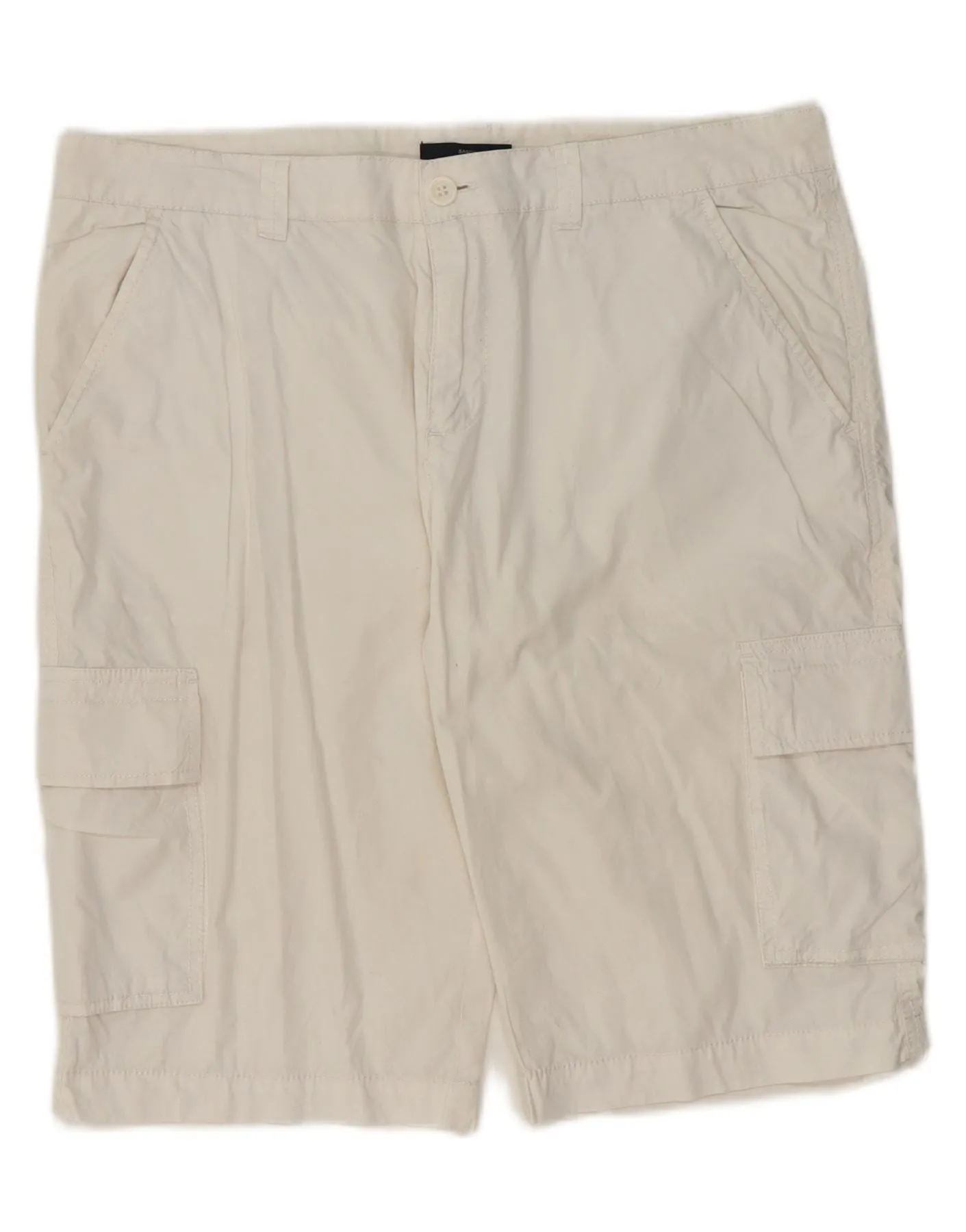 All Purpose Fit SASCH Mens Cargo Shorts IT 50 Large W36  White Cotton