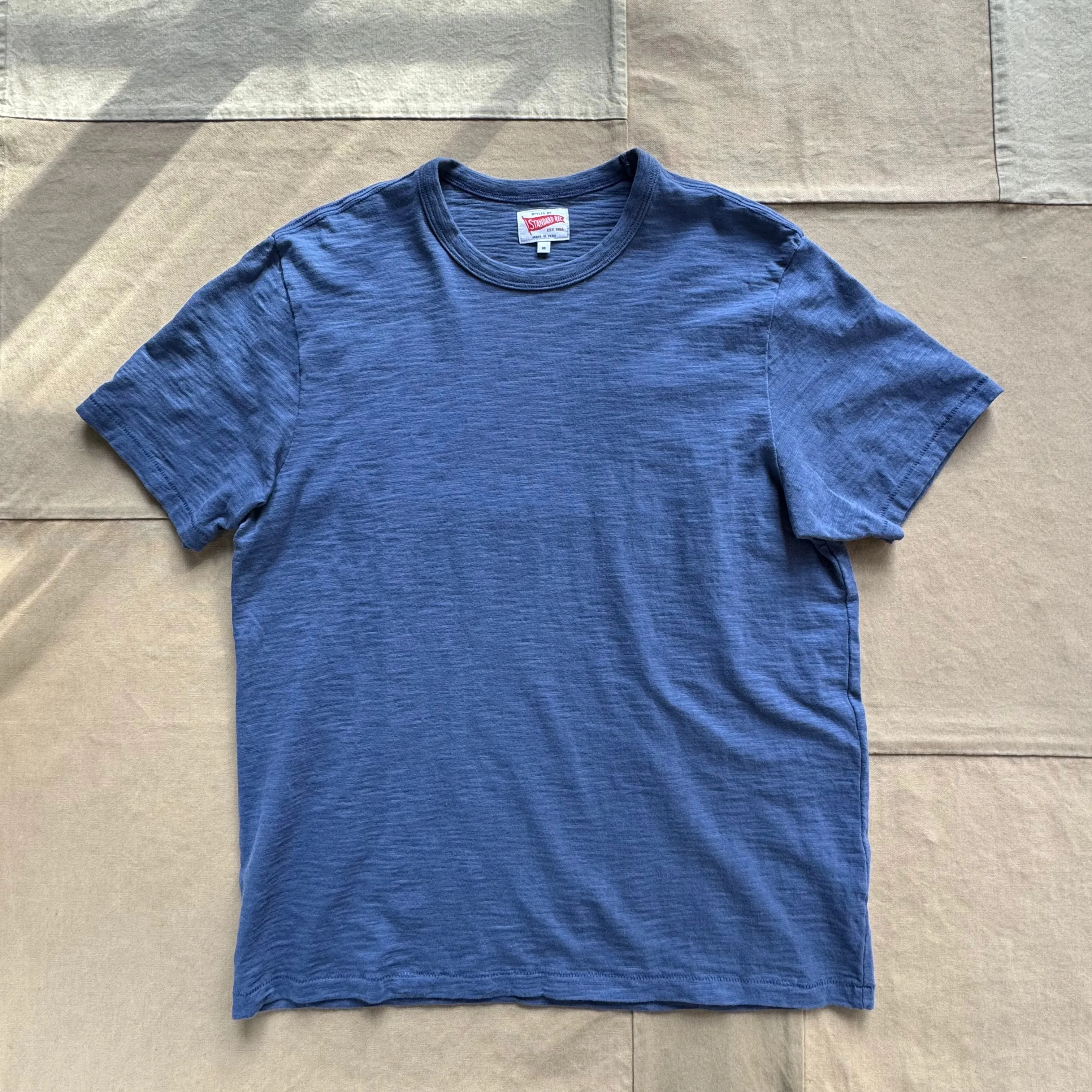 Short Sleeve Slub T-shirt, Marina Blue Fashion Must-Have