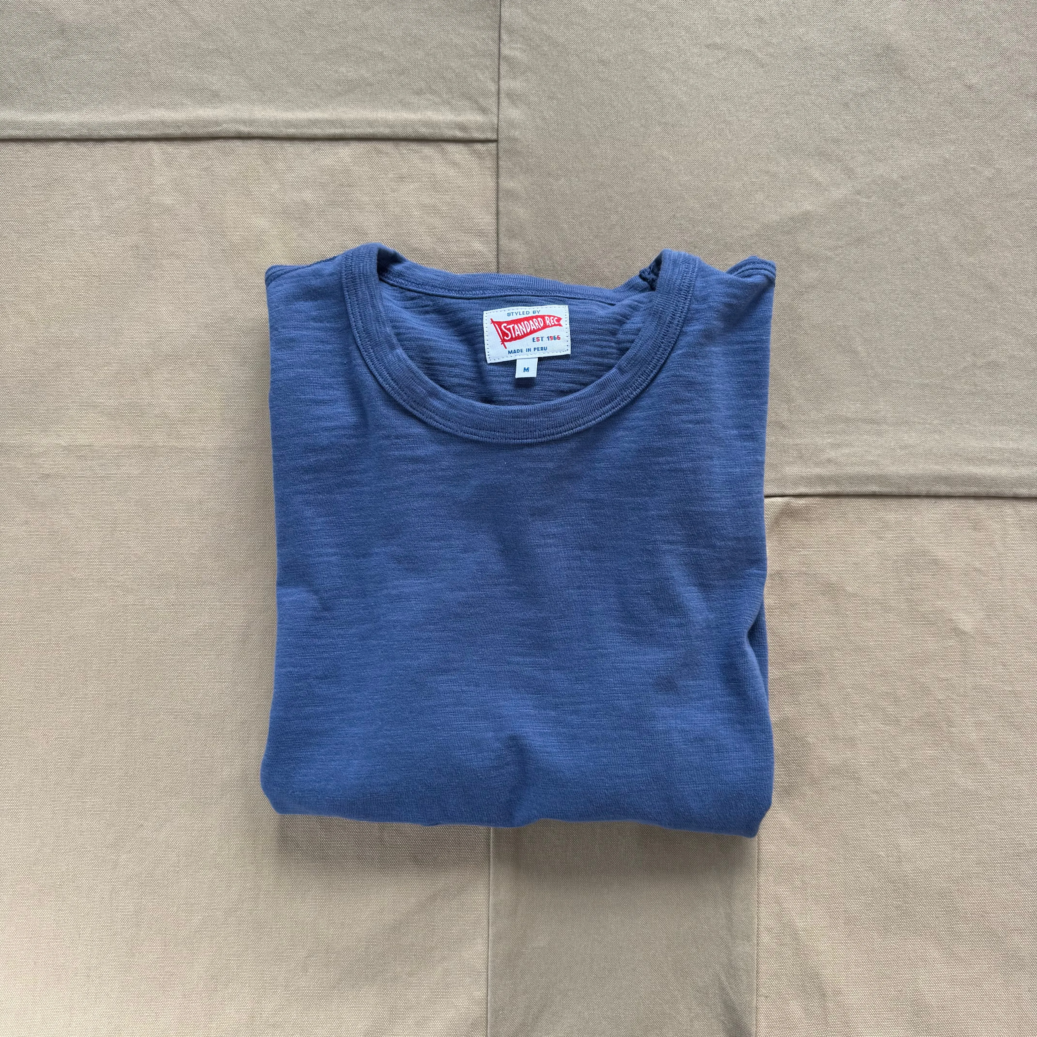 Short Sleeve Slub T-shirt, Marina Blue Comfort and style Summer Style