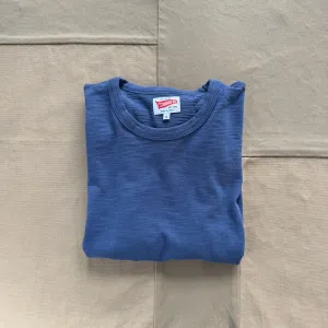 Short Sleeve Slub T-shirt, Marina Blue Anti Perspiration Lining