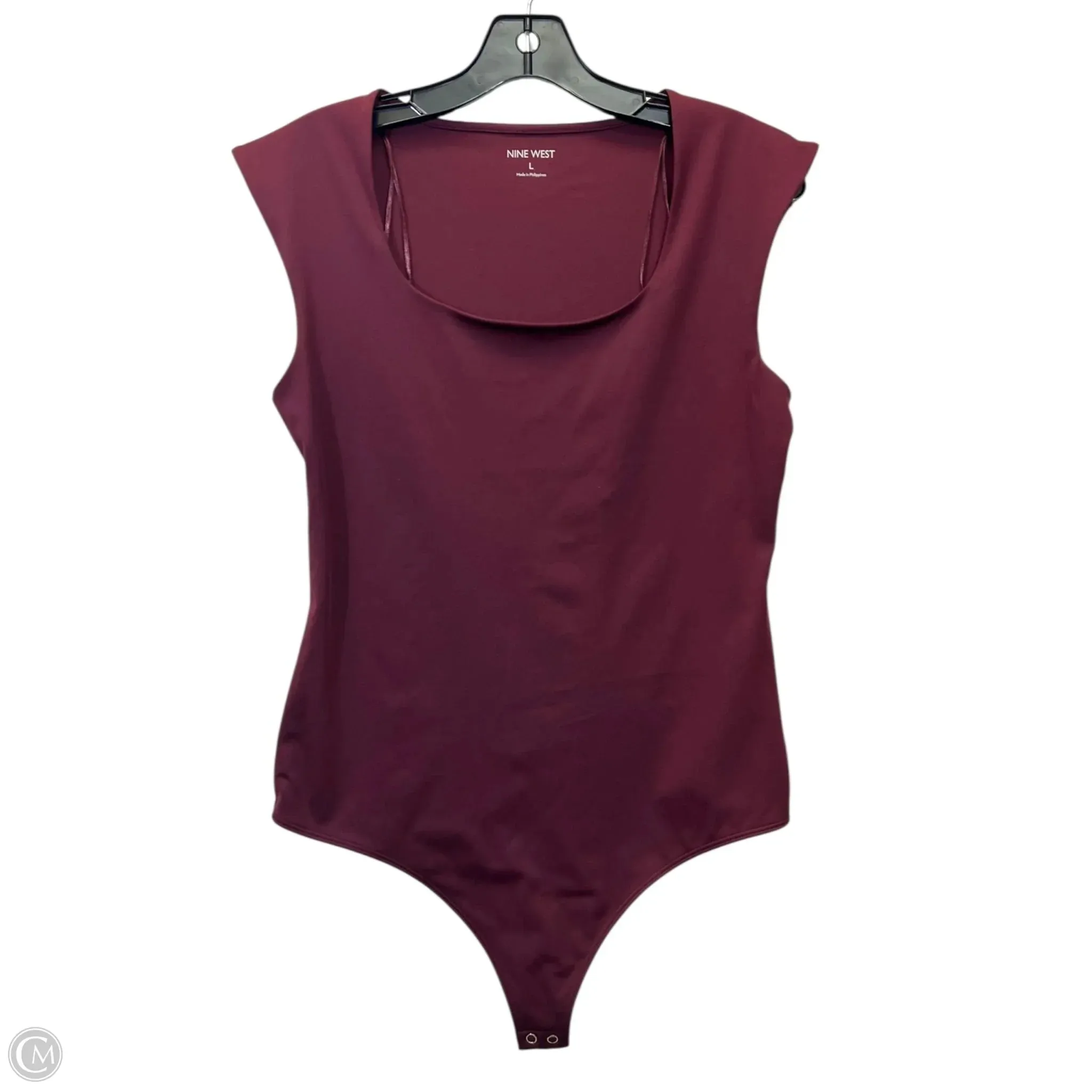Bodysuit By Nine West In Maroon, Size: L polyester bodysuit