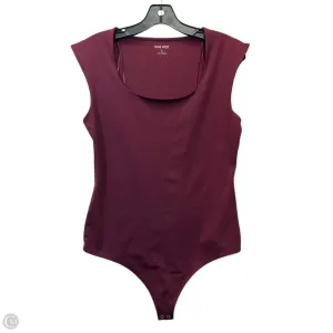 Bodysuit By Nine West In Maroon, Size: L polyester bodysuit