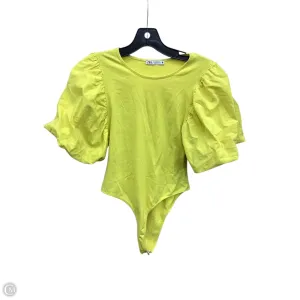 formal bodysuit Bodysuit By Zara In Yellow, Size: M