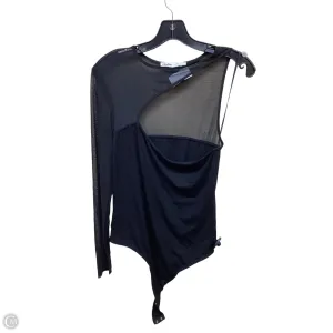 Bodysuit By Elodie In Black, Size: Xl celebrity style bodysuit v neck bodysuit