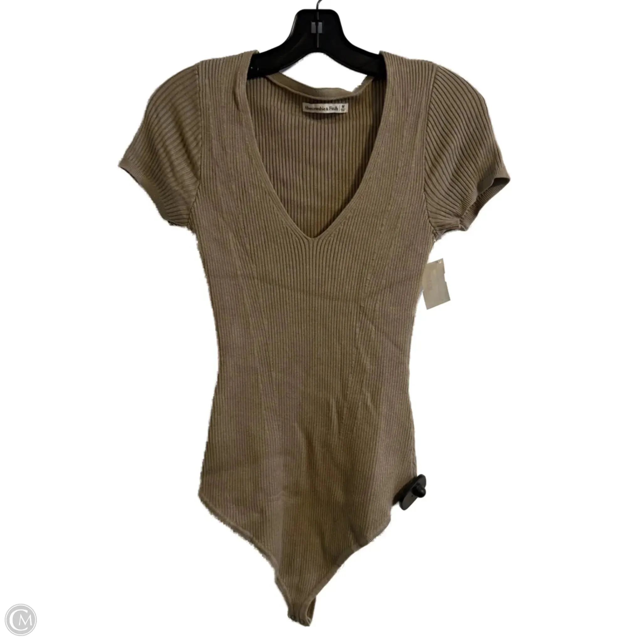 brown bodysuit leather bodysuit Bodysuit By Abercrombie And Fitch In Tan, Size: M