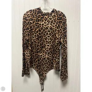 short sleeve bodysuit oversized bodysuit Bodysuit By Clothes Mentor In Animal Print, Size: 2x