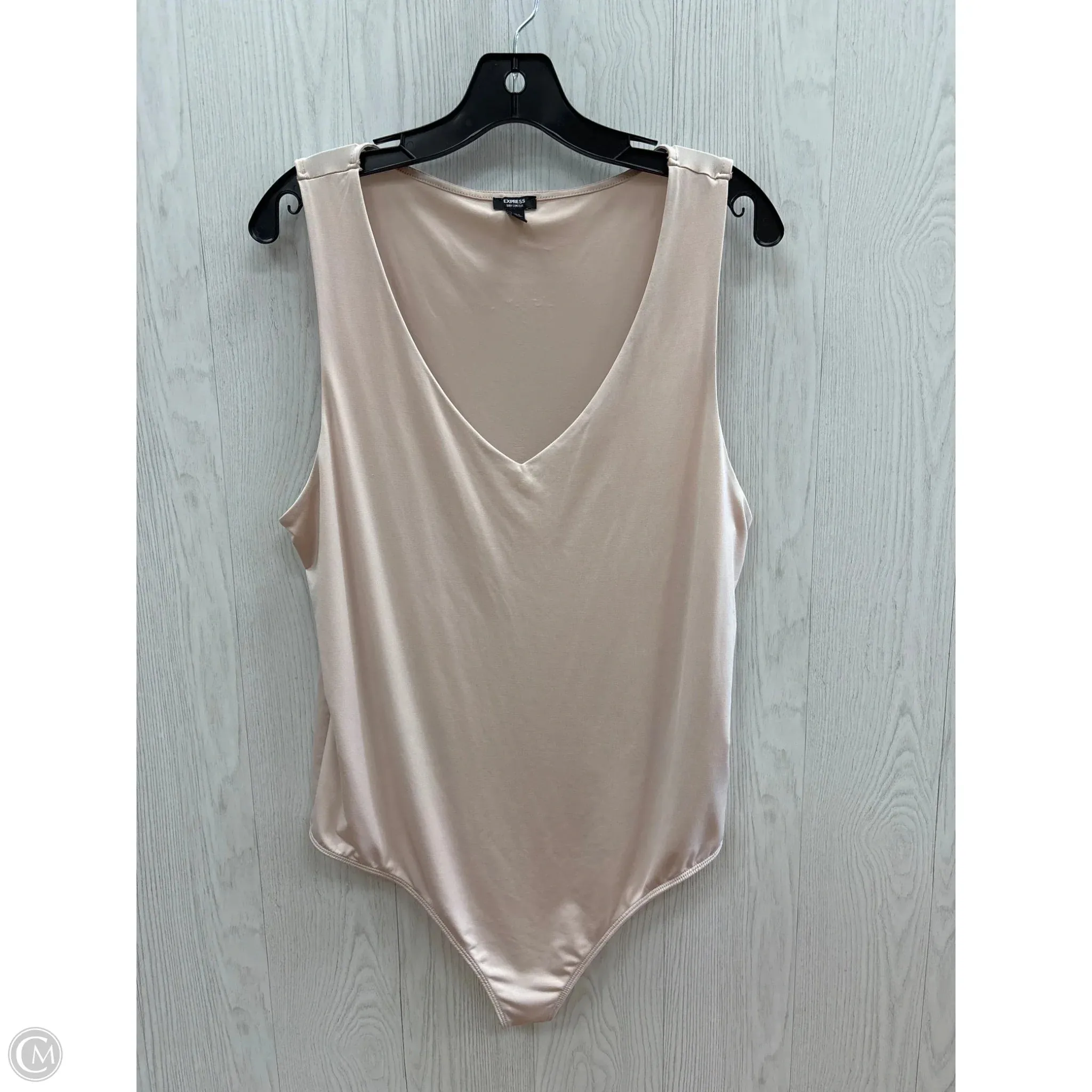 Bodysuit By Express In Pink, Size: Xl deep plunge bodysuit athleisure bodysuit