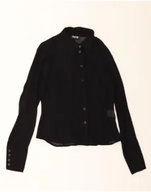 IMPULS Womens Shirt Blouse UK 16 Large Black Viscose Durable Fabric Gradient effect