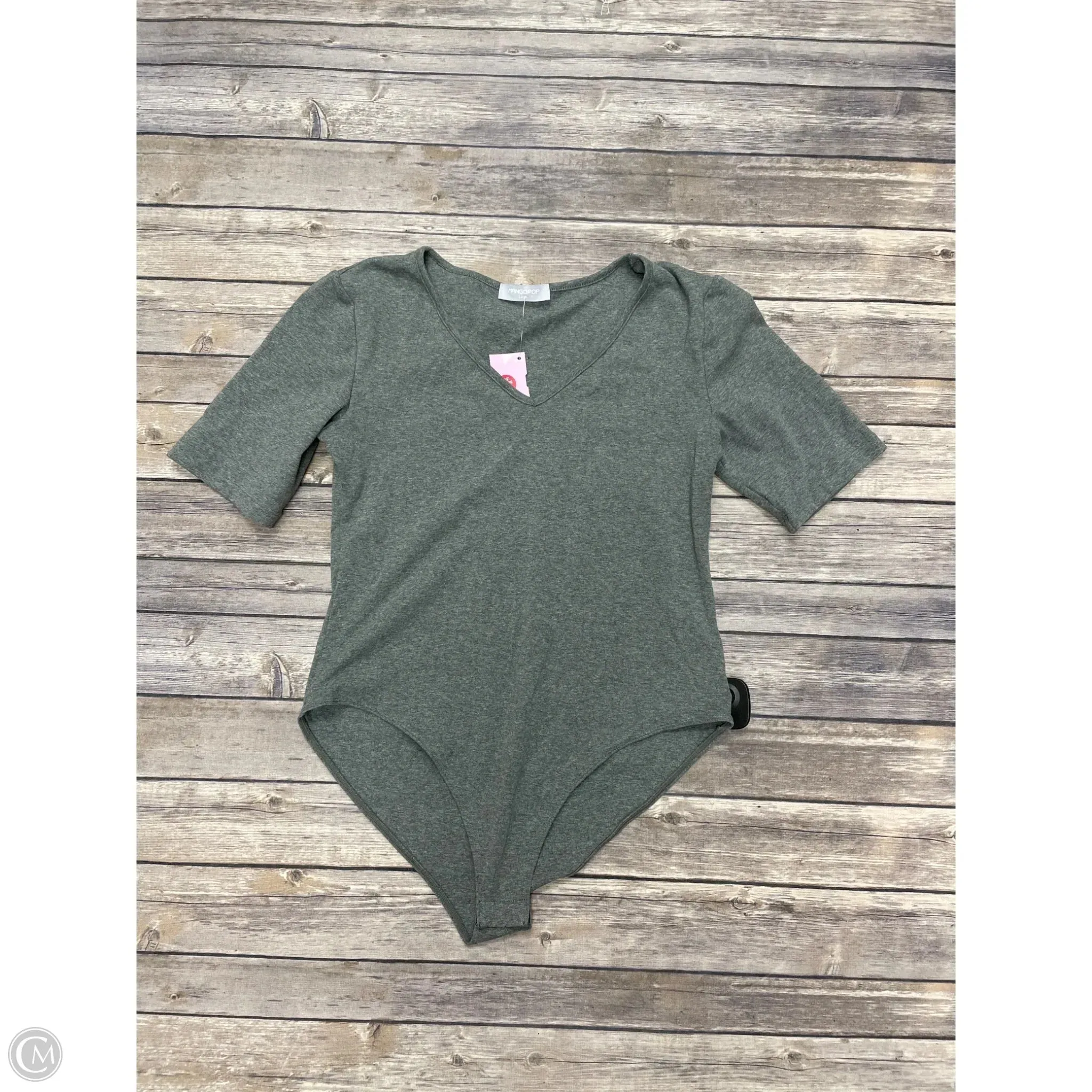 Bodysuit By Mango In Grey, Size: L minimal bodysuit casual chic bodysuit