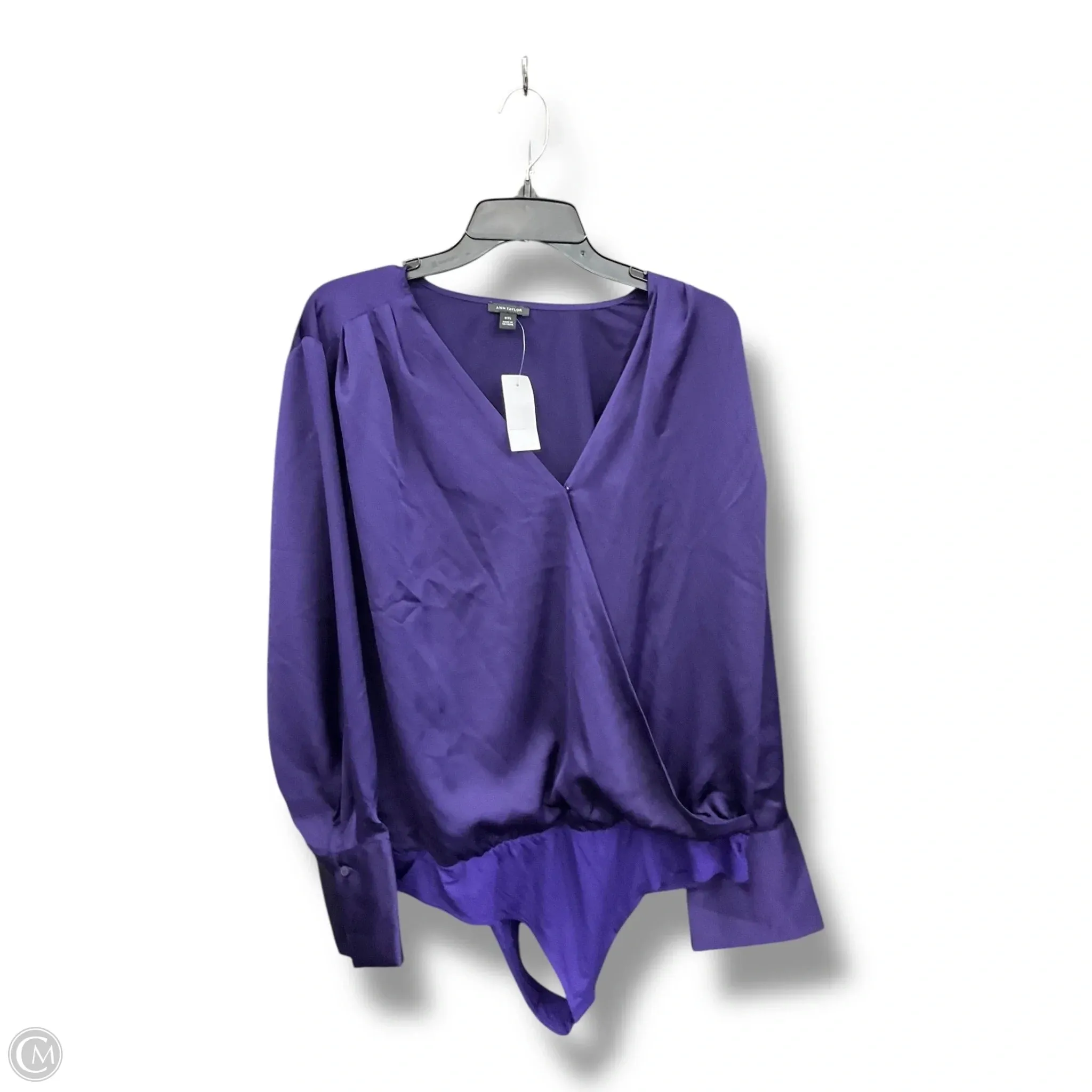 one shoulder bodysuit purple bodysuit Bodysuit By Ann Taylor In Purple, Size: Xxl