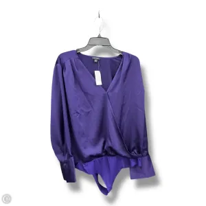 one shoulder bodysuit purple bodysuit Bodysuit By Ann Taylor In Purple, Size: Xxl