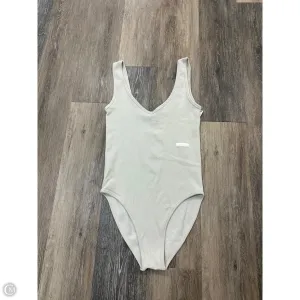 Bodysuit By Cream Yoga In Cream, Size: Xs stretch fabric bodysuit eco friendly bodysuit