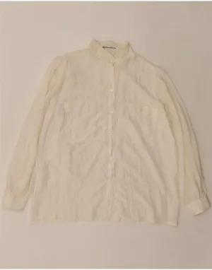 Eco Friendly Production High Neck MARIO ROSELLA Womens Shirt Blouse EU 38 Medium White