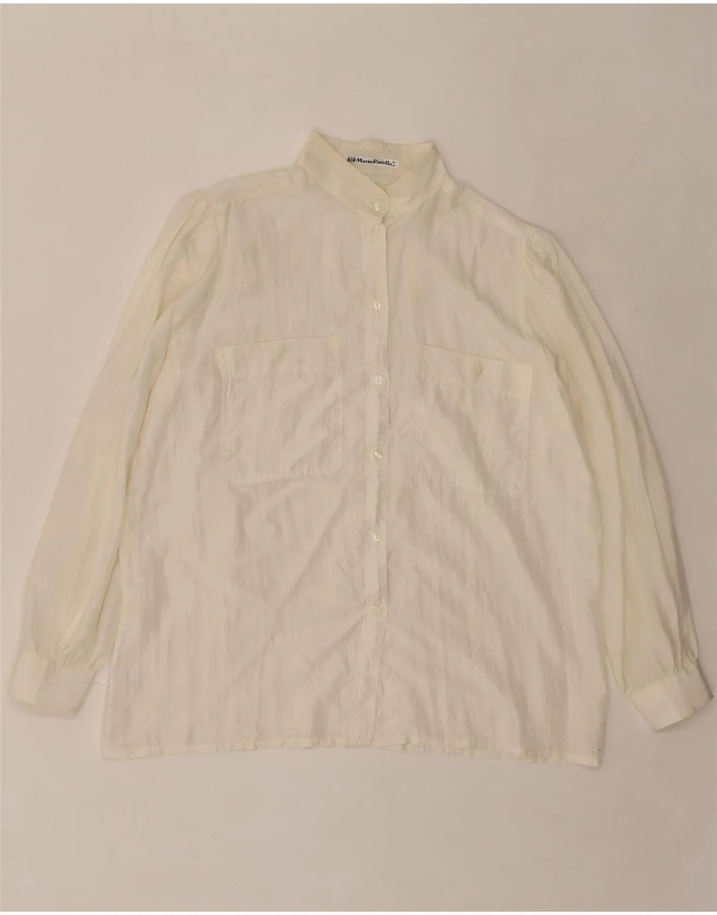Eco Friendly Production High Neck MARIO ROSELLA Womens Shirt Blouse EU 38 Medium White