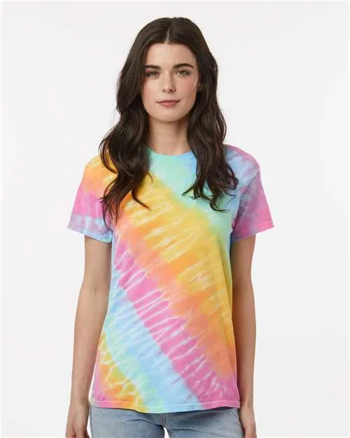 Soft Touch Fabric Stretchable Knit Dyenomite 200TL Tilt Tie-Dyed T-Shirt