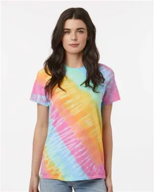 Soft Touch Fabric Stretchable Knit Dyenomite 200TL Tilt Tie-Dyed T-Shirt