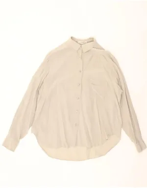 VINTAGE Womens Shirt UK 18 XL Grey Eco-Friendly Choice Midweight Textile