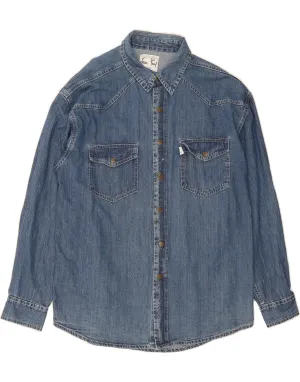 JEAN PAUL Mens Denim Shirt Large Blue Cotton Autumn Look