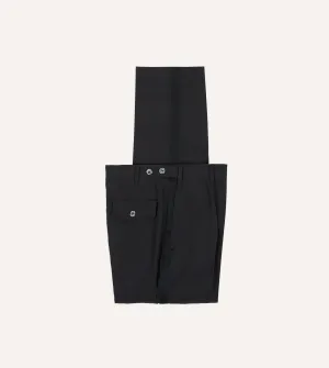 Clean Fit Classic Tailoring Black Linen Games Dinner Trousers