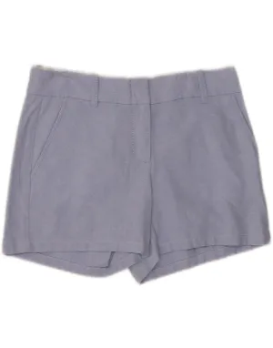 J. CREW Womens Chino Shorts US 2 XS W28 Blue Cotton Micro Perforated Texture bohemian flair