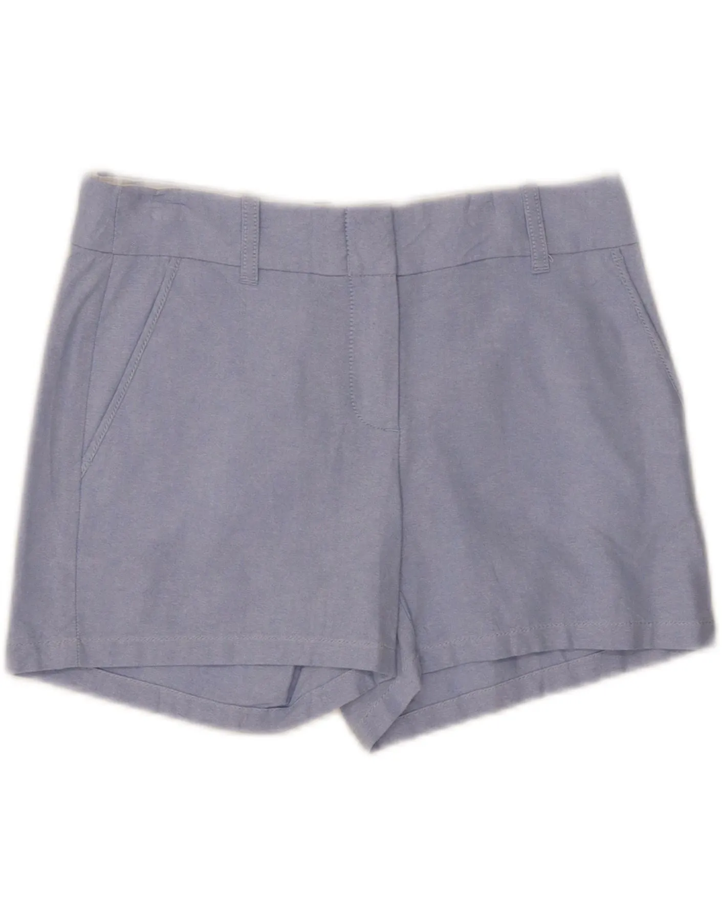 J. CREW Womens Chino Shorts US 2 XS W28 Blue Cotton Micro Perforated Texture bohemian flair