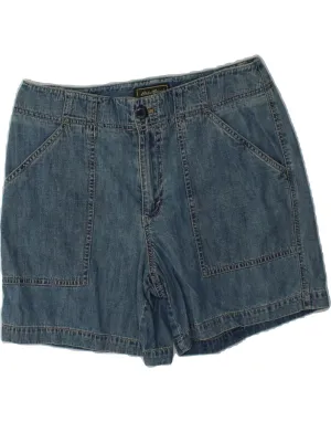 Anti Pill Treatment EDDIE BAUER Womens Denim Shorts US 8 Medium W30 Blue Cotton