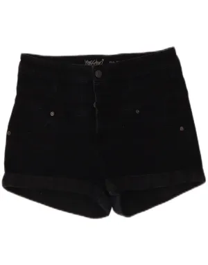 Breathable Lining Two Tone Stitching MOSSIMO Womens Super Strech High Rise Denim Shorts US 10 Medium W30 Black