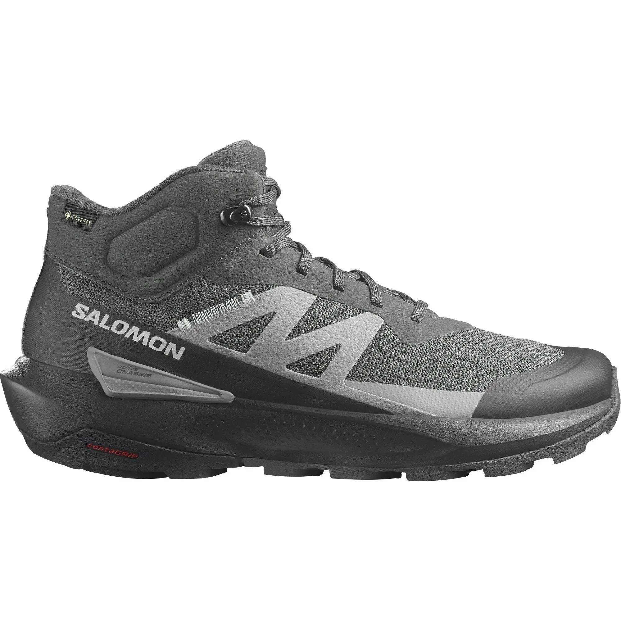 Foot Flex Salomon Elixir Activ Mid GORE-TEX Mens Walking Shoes - Grey