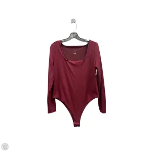 Bodysuit By A New Day In Maroon, Size: Xl office chic bodysuit