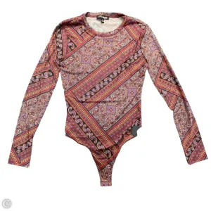 silk bodysuit Bodysuit By Steve Madden In Maroon, Size: S