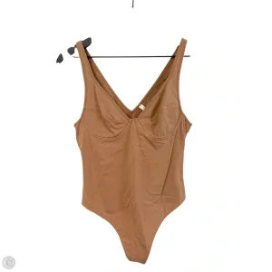 Bodysuit By Babaton In Brown, Size: L figure hugging bodysuit