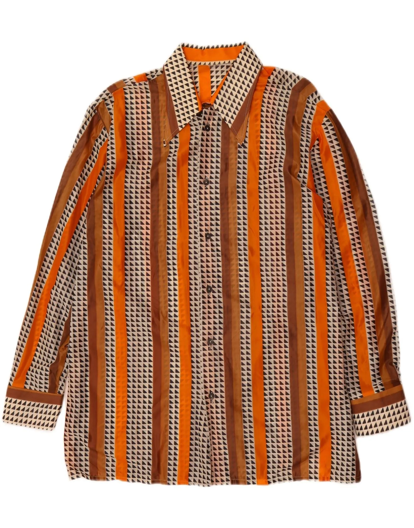 Compact Packing VINTAGE Mens Shirt Medium Multicoloured Striped
