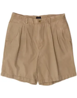 Sporty Flex IZOD Mens Pegged Chino Shorts W38 XL Beige Cotton