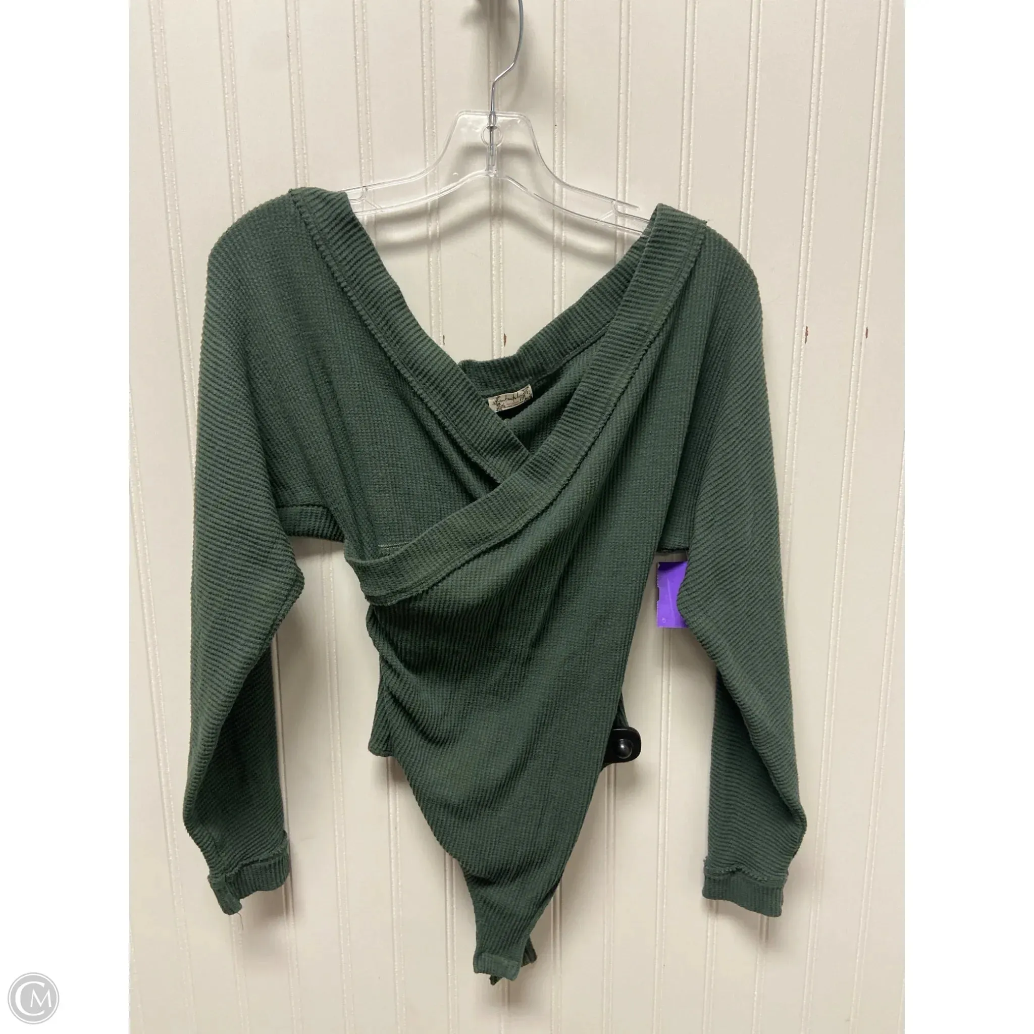 Bodysuit By Free People In Green, Size: M red bodysuit vintage bodysuit