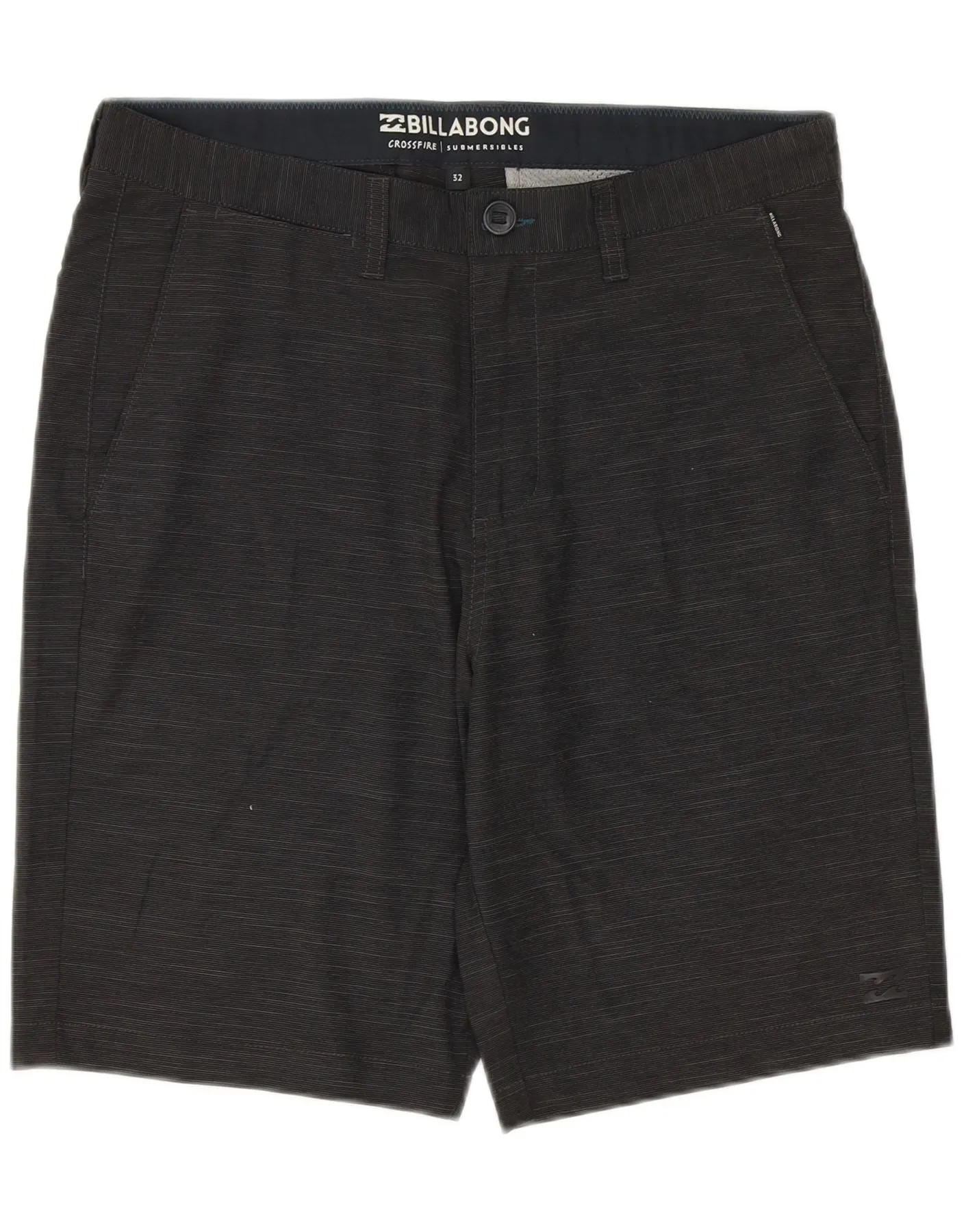 BILLABONG Mens Chino Shorts W32 Medium  Grey Striped Polyester formal shorts