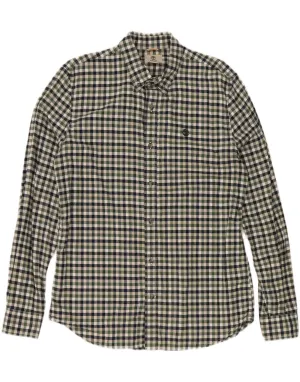 Classy Detail TIMBERLAND Mens Slim Fit Shirt Large Green Check Cotton