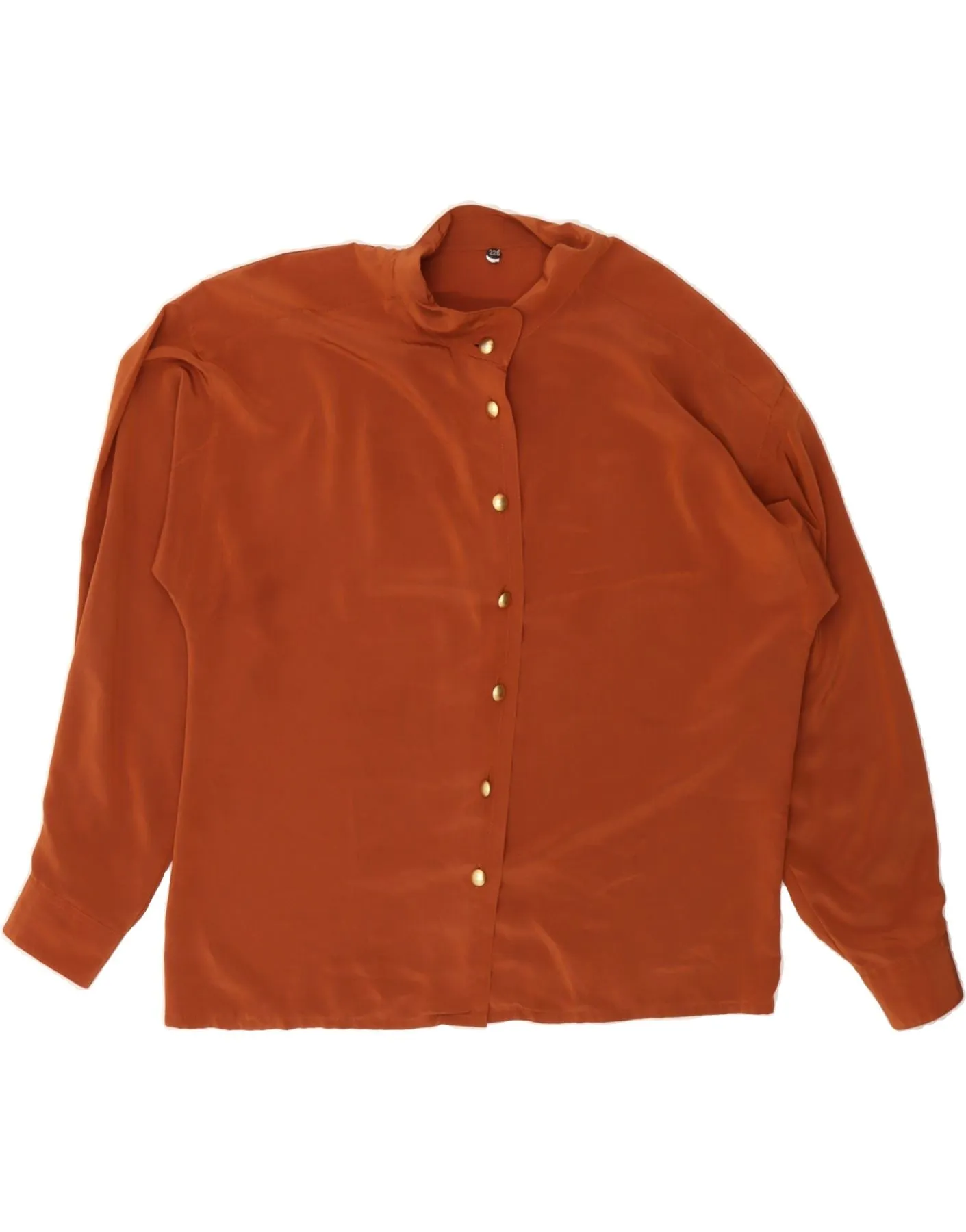 Neutral Tone Comfortable Fabric VINTAGE Womens Shirt Blouse UK 18 Large Maroon