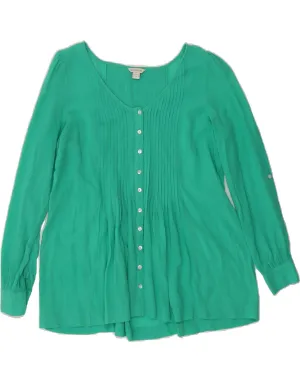 Structured Shoulder Support Layered Collar MONSOON Womens Shirt Blouse UK 12 Medium  Green