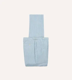 All-Season Fit Sleek and Smart Seersucker Cotton Single Pleat Trouser