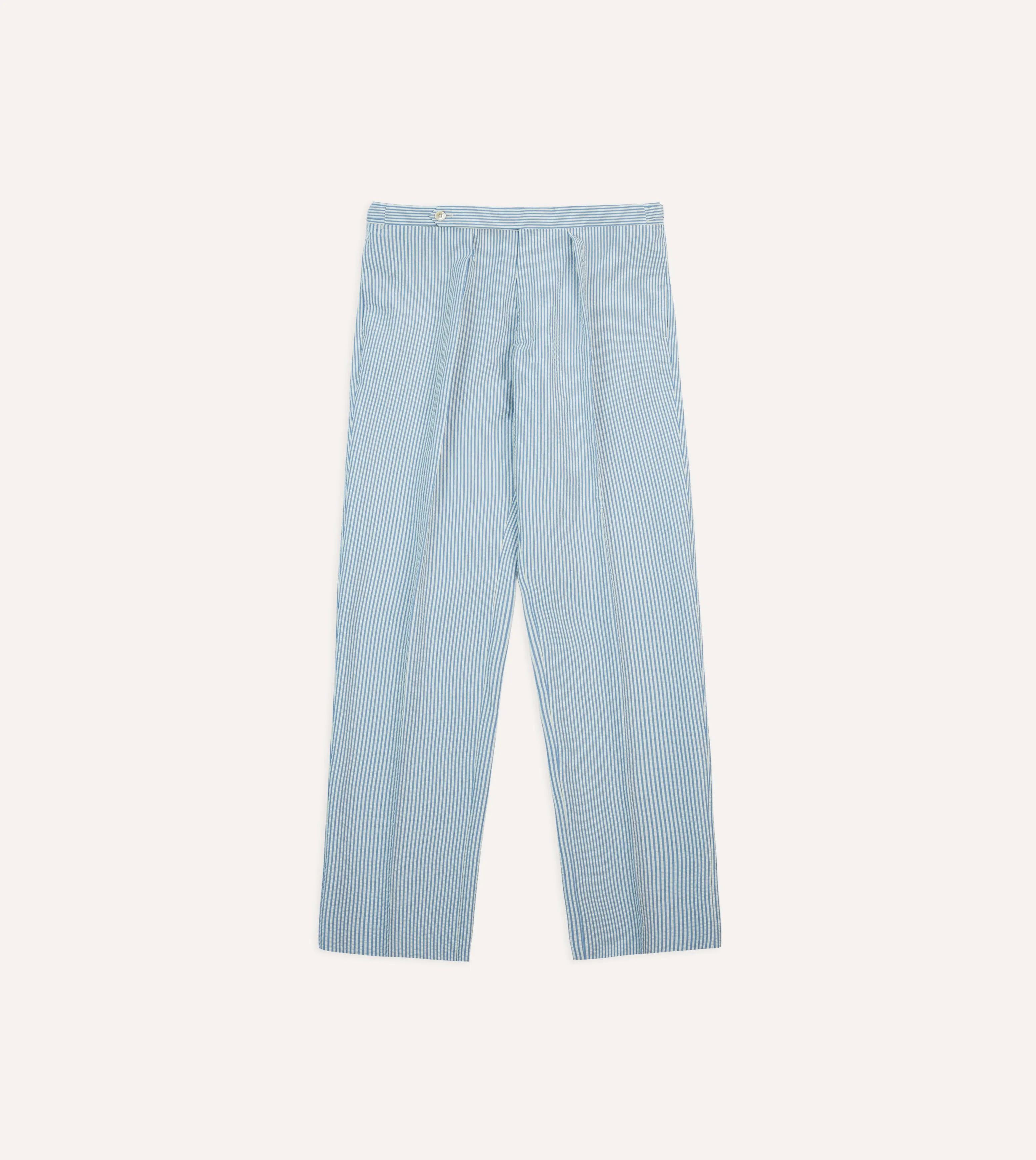 Elegant Look Seersucker Cotton Single Pleat Trouser