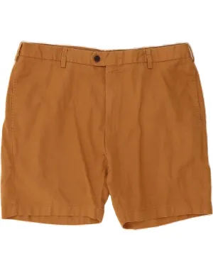 Linen blend Comfortable Motion ORVIS Mens Chino Shorts W40 XL Brown Cotton