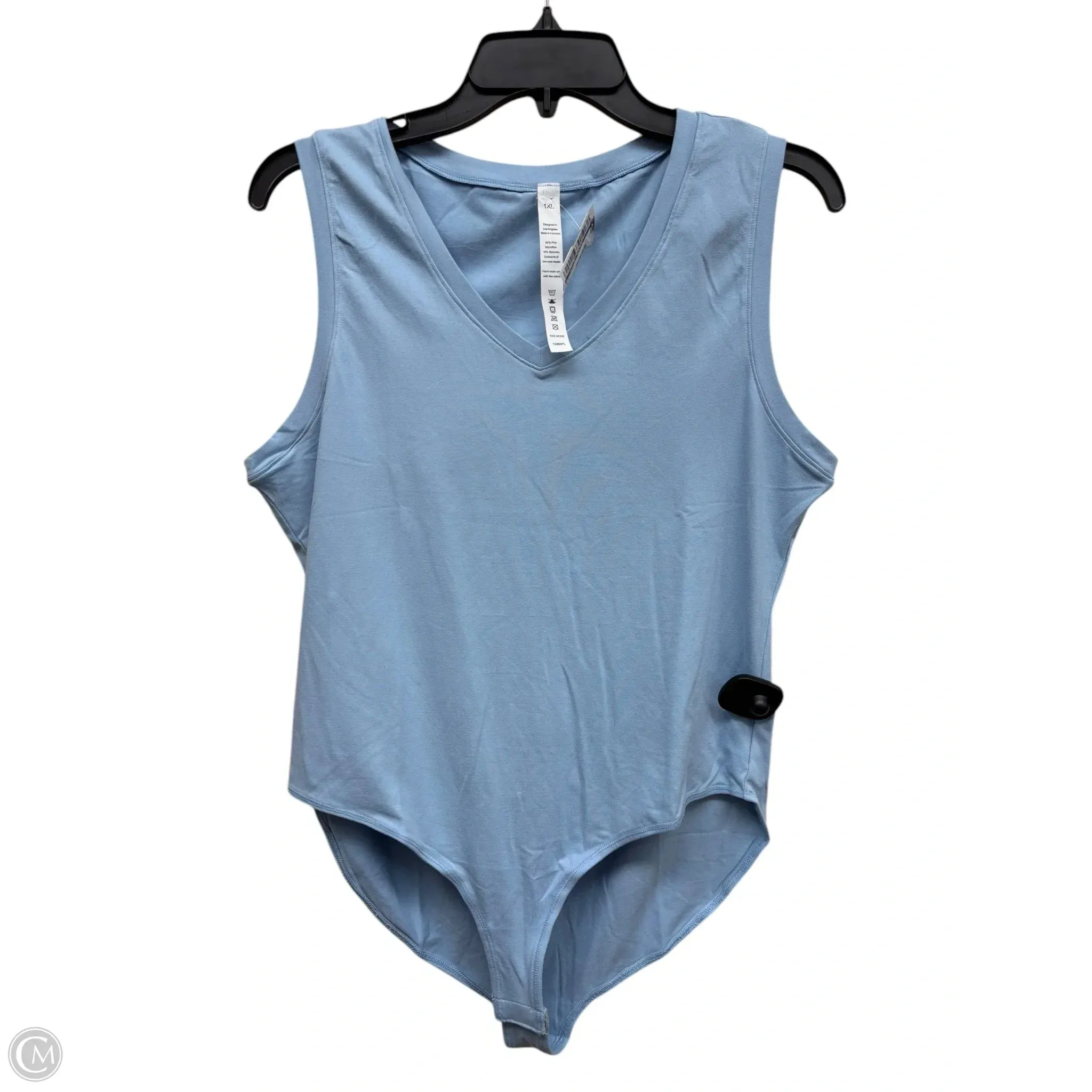 Bodysuit By Clothes Mentor In Blue, Size: Xl gold bodysuit brown bodysuit