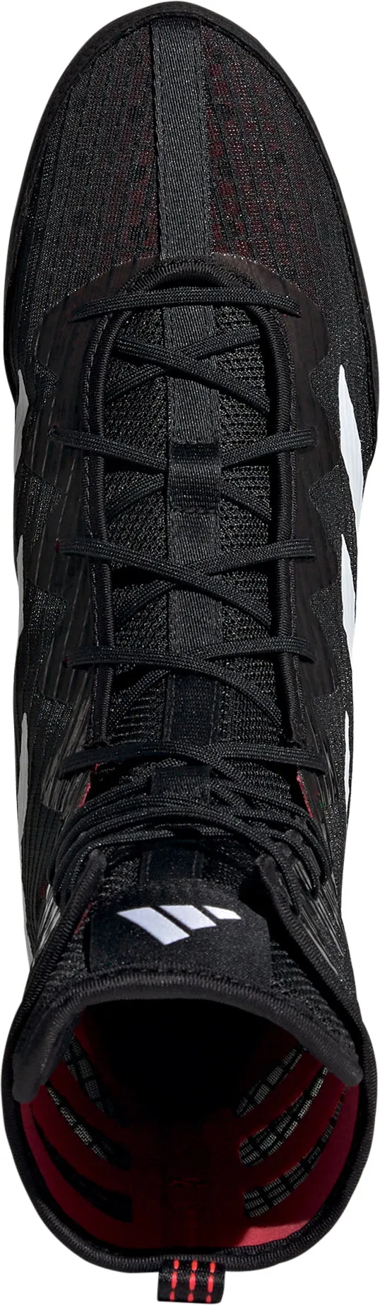 adidas Box Hog 4 Mens Boxing Shoes - Black Ergonomic Heel Counters